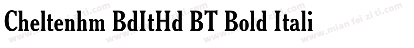 Cheltenhm BdItHd BT Bold Italic字体转换